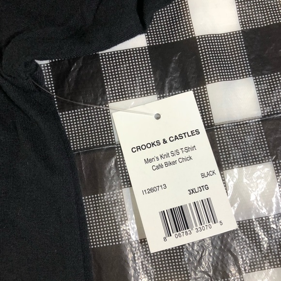 Crooks & Castles Cafe Biker Chick With Tags Black - Picture 7 of 7